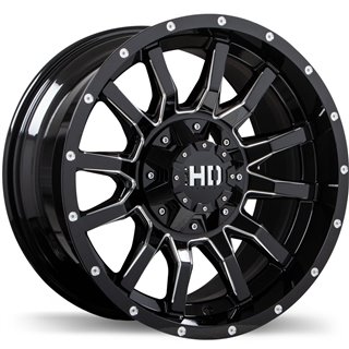 Fast HD | TRAXX 20x12.0 ET-47 - Gloss Black with Milled Trim