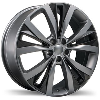 Replika | R201 20x8.5 ET45 - Matte Gunmetal with Matte Black Inserts