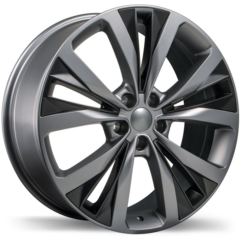 Replika | R201 20x8.5 ET45 - Matte Gunmetal with Matte Black Inserts