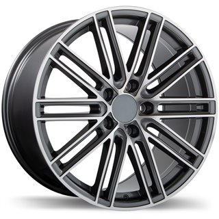 Replika | R206 20x8.5 ET50 - Gloss Gunmetal with Machined Face