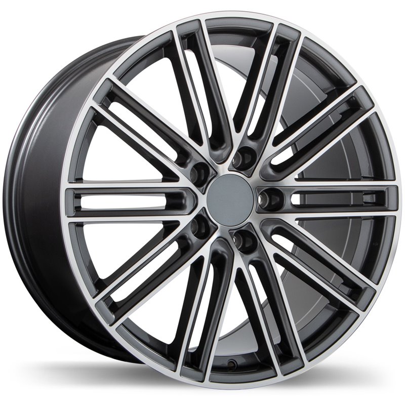 Replika | R206 20x8.5 ET50 - Gloss Gunmetal with Machined Face