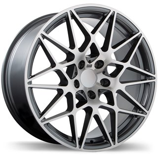 Replika | R208 19x8.5 ET35 - Gloss Gunmetal with Machined Face
