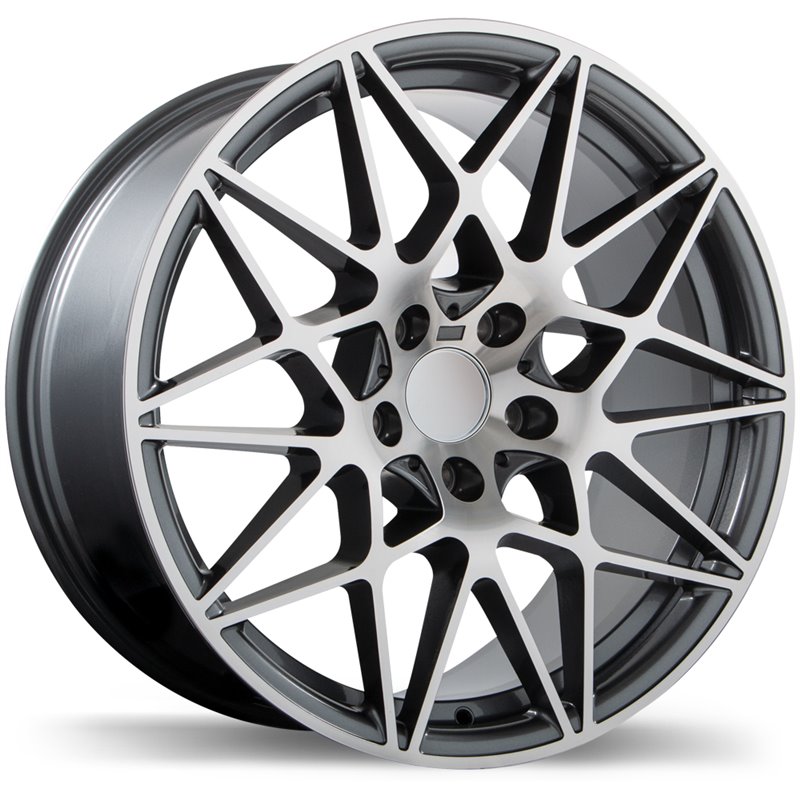Replika | R208 19x8.5 ET35 - Gloss Gunmetal with Machined Face