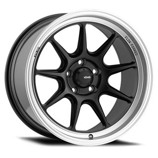 Konig | COUNTERGRAM 17X8.0 ET38 - Matte Black / Matte Machined Lip