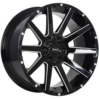 Ruffino HARD | SINNER 20x9.0 ET0 - Gloss Black - Milled Edge