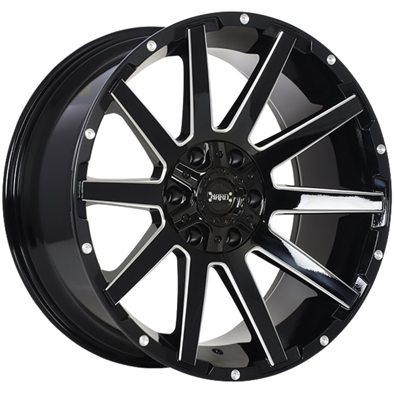 Ruffino HARD | SINNER 20x9.0 ET0 - Gloss Black - Milled Edge