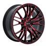 RTX | Vertex 17x7.5 ET40 - Black Machined Red
