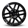 RTX | Oak 18x9.0 ET30 - Gloss Black