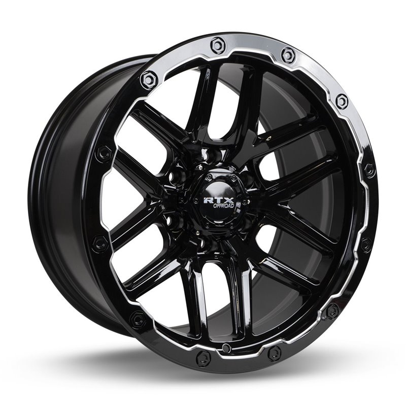 RTX | Volcano 18x9.5 ET-10 - Gloss Black Milled Edge