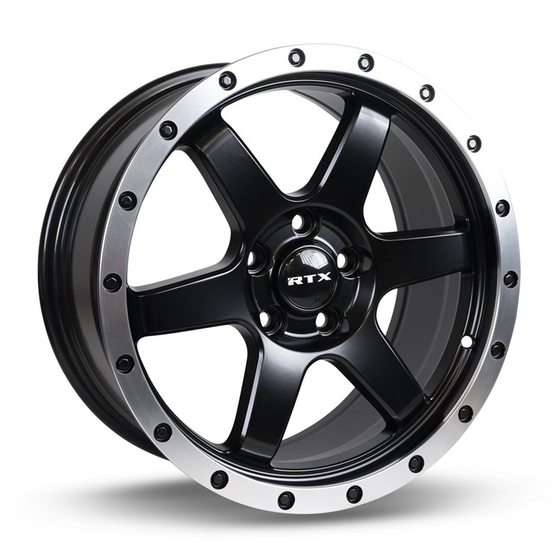 RTX | Dakar 17x8.0 ET35 - Satin Black Machined Edge Lip