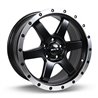 RTX | Dakar 17x8.0 ET35 - Satin Black Machined Edge Lip