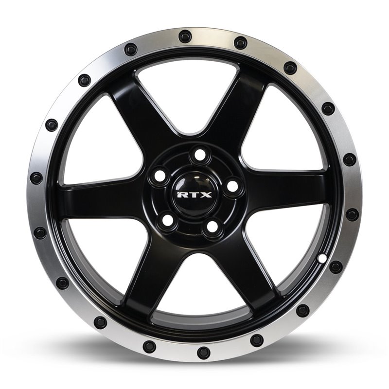 RTX | Dakar 17x8.0 ET35 - Satin Black Machined Edge Lip