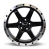 RTX | Dakar 17x8.0 ET35 - Satin Black Machined Edge Lip