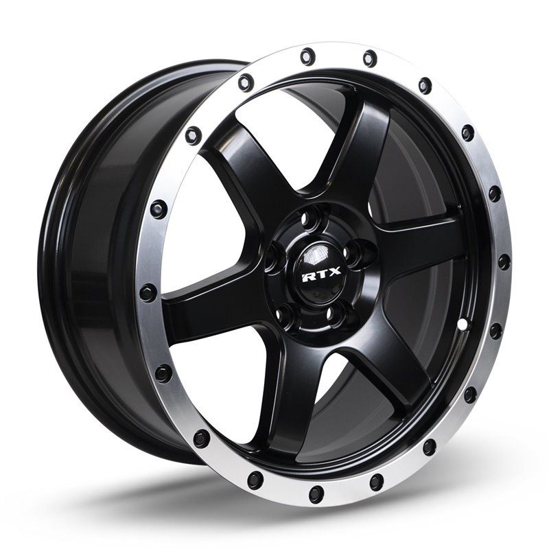 RTX | Dakar 17x8.0 ET35 - Satin Black Machined Edge Lip