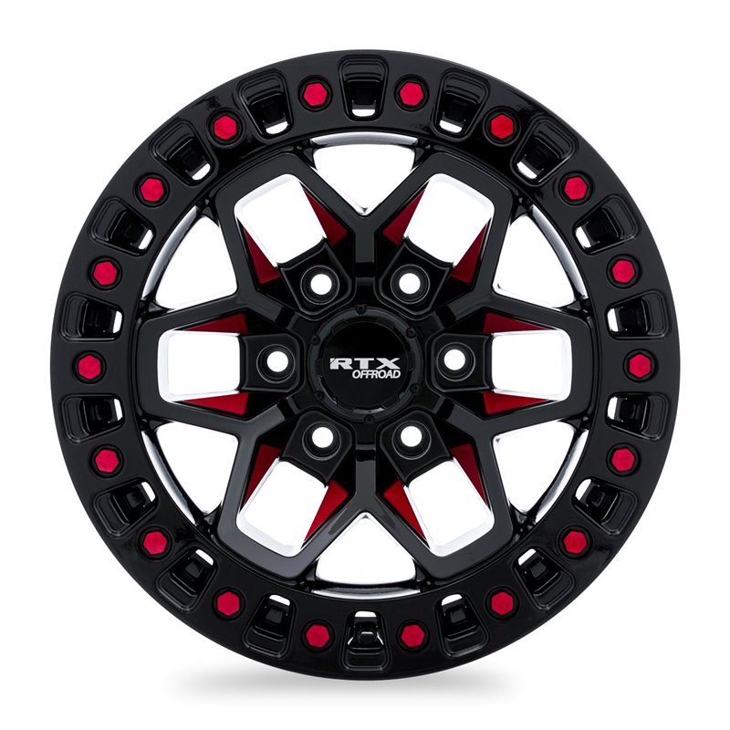 RTX | Zion 20x9.0 ET-15 - Black Milled Red