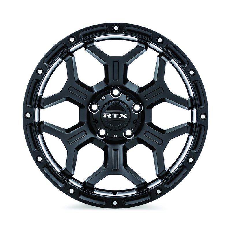 RTX | Goliath 17x9.0 ET-15 - Satin Black with Milled Rivets