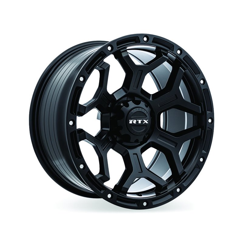 RTX | Goliath 17x9.0 ET0 - Satin Black with Milled Rivets