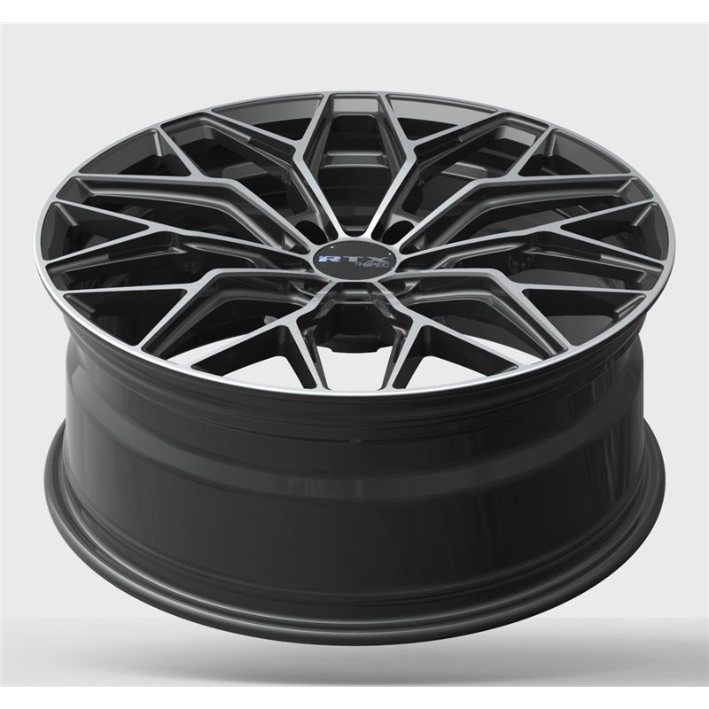 RTX | RS02 18x8.0 ET38 - Gloss Black Machined