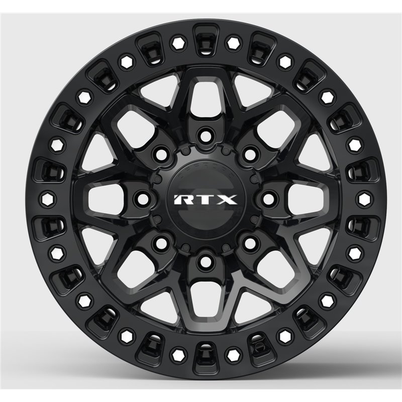 RTX | Zion 17x9.0 ET20 - Gloss Black Milled Rivets