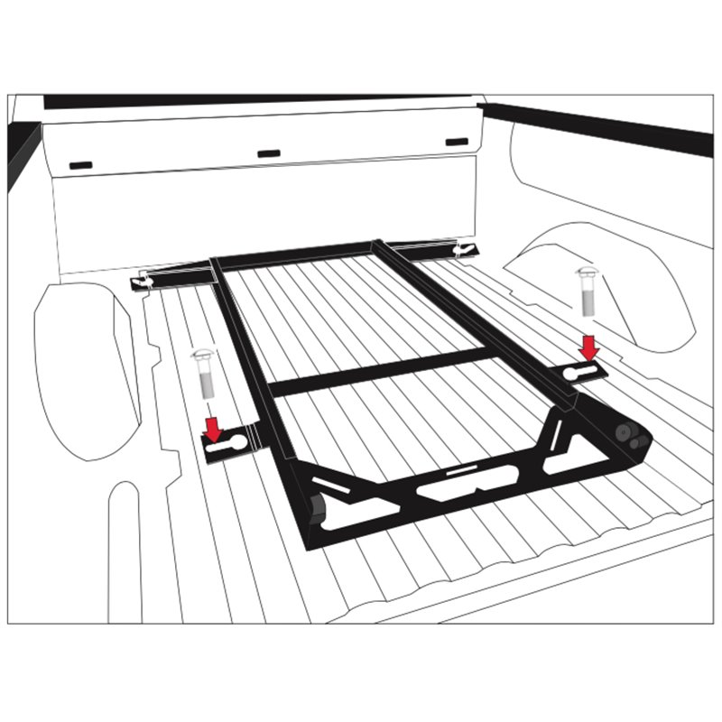 Bedslide | BEDSLIDE No-Drill Bracket Kit - Ranger 2000-2023
