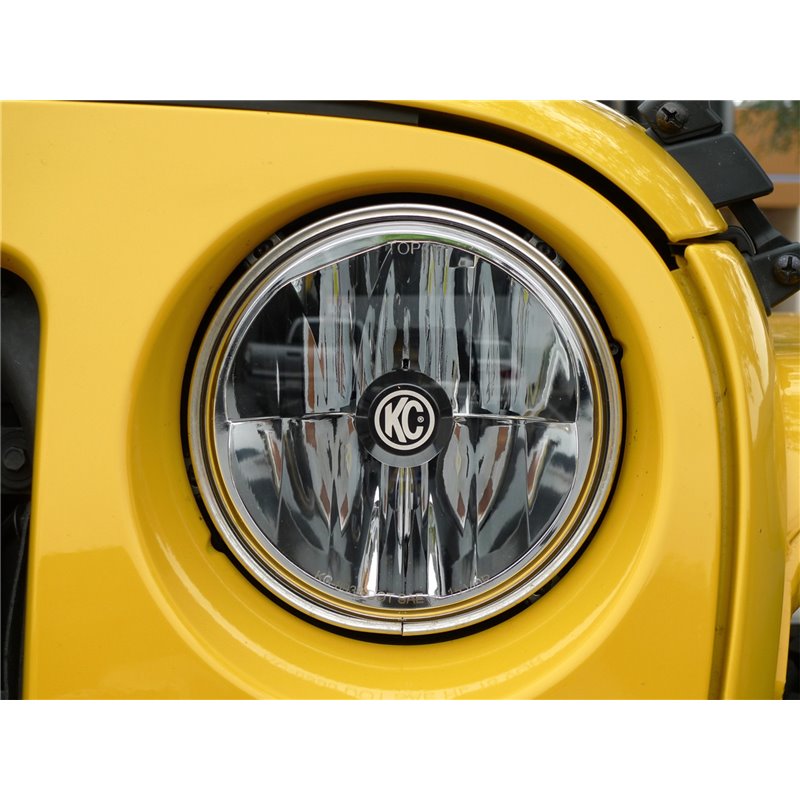 KC HiLiTES | Headlight; Gravity LED 7in. DOT Jeep JK 07-18 (pr) - Wrangler (JK) / Wrangler (JL) 3.6L / 3.8L 2007-2018