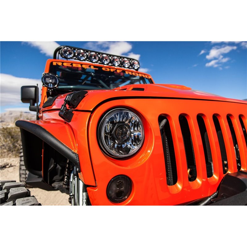 KC HiLiTES | Headlight; Gravity LED Pro 7in. DOT Jeep JK 07-18 (ea) - Wrangler (JK) / Wrangler (JL) 3.6L / 3.8L 2007-2018
