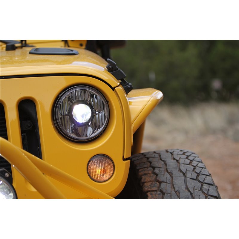 KC HiLiTES | Headlight; Gravity LED Pro 7in. DOT Jeep JK 07-18 (pr) - Wrangler (JK) / Wrangler (JL) 3.6L / 3.8L 2007-2018