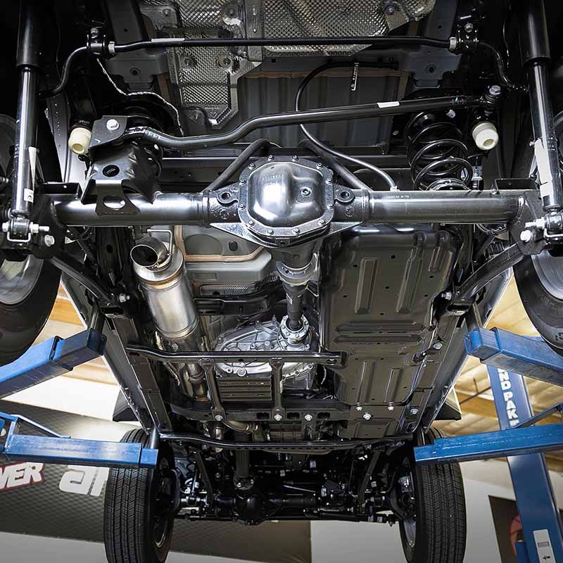 aFe Power | ROCK BASHER 2-1/2 IN to 3 IN 409 Stainless Steel Cat-Back Exhaust System - Wrangler (JL) 3.6L / 6.4L 2018-2023