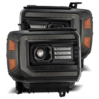 AlphaRex | Projector Headlights Alpha-Black - Sierra 1500 / 2500 HD / 3500 HD 2014-2018