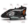 Anzo USA | Projector Headlight Set - Altima 2.5L / 3.5L 2013-2015