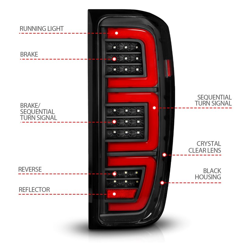 Anzo USA | LED Tail Light Assembly - Sierra 1500 / 2500 HD / 3500 HD 2019-2023
