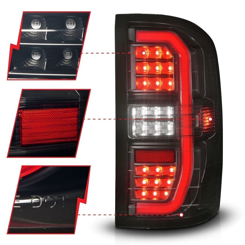 Anzo USA | LED Tail Light Assembly - Sierra 1500 / Limited / 2500 HD / 3500 HD 2014-2019