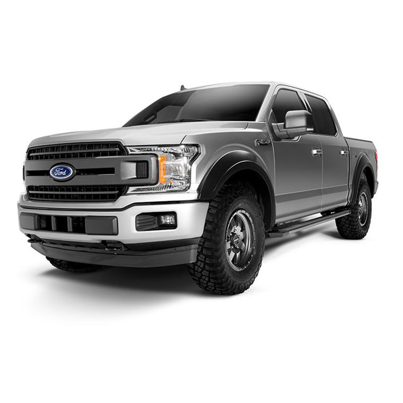 Bushwacker | 20150-02 Black Extend-A-Fender Style Smooth Finish Rear Fender Flares for 2023-2024 Ford F-250/350 - F-250 / F-350 