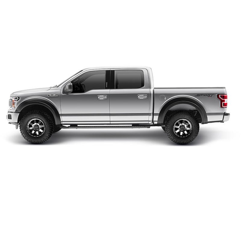 Bushwacker | 20150-02 Black Extend-A-Fender Style Smooth Finish Rear Fender Flares for 2023-2024 Ford F-250/350 - F-250 / F-350 