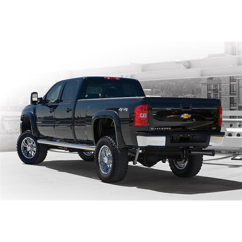 Bushwacker | 20150-02 Black Extend-A-Fender Style Smooth Finish Rear Fender Flares for 2023-2024 Ford F-250/350 - F-250 / F-350 