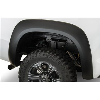 Bushwacker | 30056-02 Black Extend-A-Fender Style Smooth Finish Rear Fender Flares for 22-23 Toyota Tundra - Tundra 3.5T 2022-20
