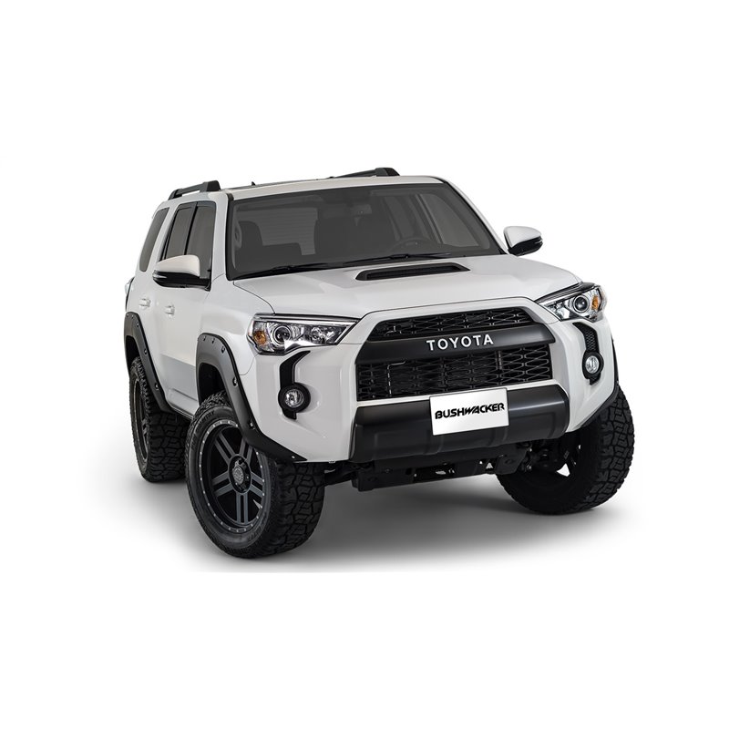 Bushwacker | 30925-02 Black Pocket/Rivet Style Smooth Finish 4-Piece Fender Flare Set for 22-23 Toyota Tundra - Tundra 3.5T 2022