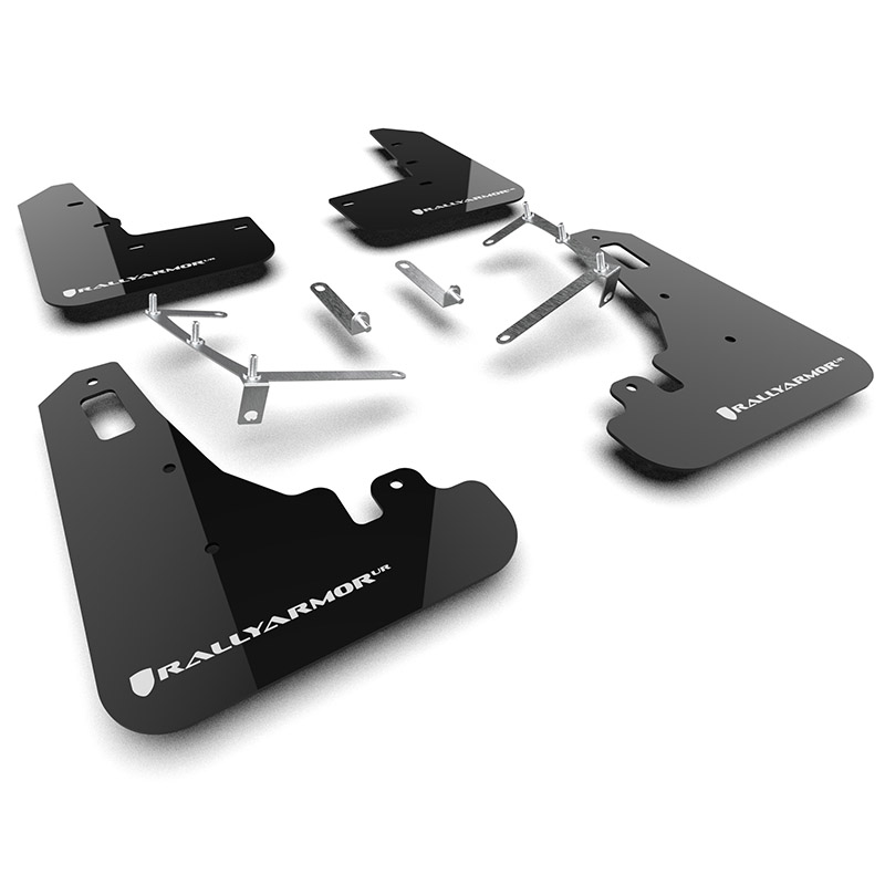 RallyArmor | Black UR Mud Flap White Logo - BRZ / GR86 2022-2024