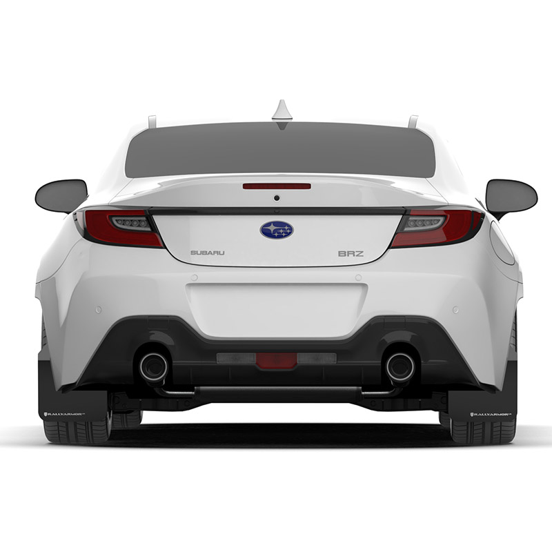 RallyArmor | Black UR Mud Flap White Logo - BRZ / GR86 2022-2024