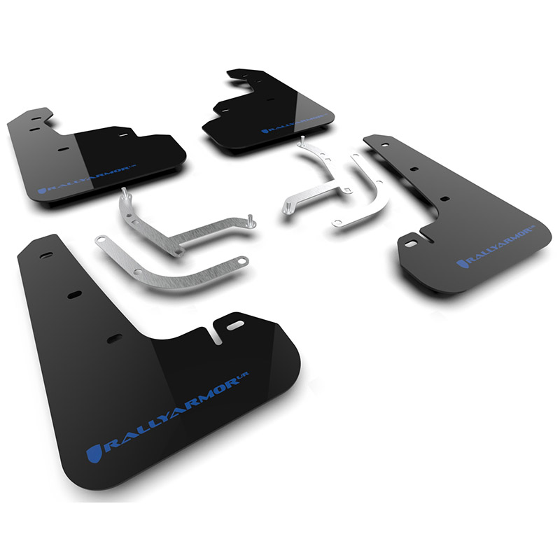 RallyArmor | Black UR Mud Flap Light Blue Logo - Impreza Base / RS / Sport 2024