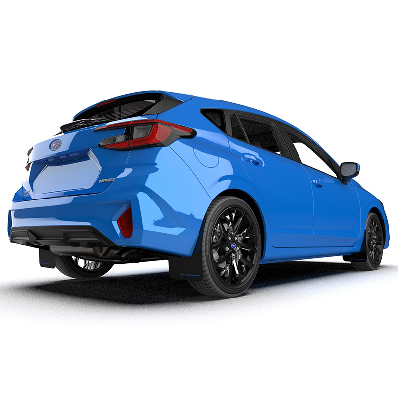 RallyArmor | Black UR Mud Flap Light Blue Logo - Impreza Base / RS / Sport 2024