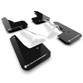 RallyArmor | Black UR Mud Flap White Logo - Integra / A-Spec 2023-2024