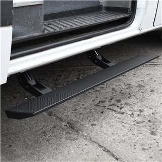 Go Rhino | 20410125PC - E1 Electric Running Boards With Mounting Brackets - Textured Black - Sprinter 2500 / Sprinter 3500 3.0L 