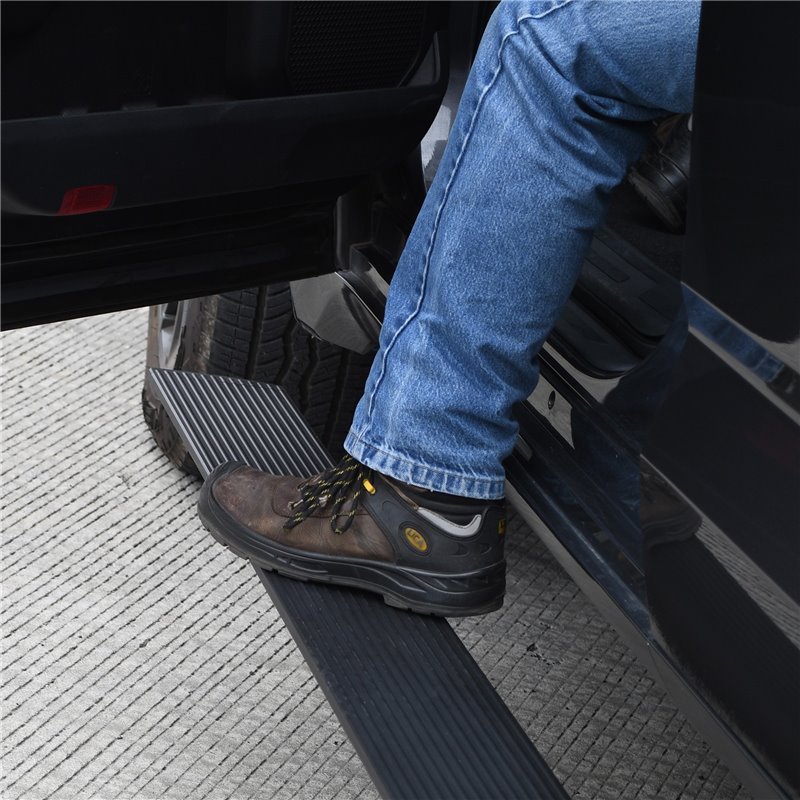 Go Rhino | 20441587PC - E1 Electric Running Boards With Mounting Brackets - Textured Black - Tundra 4.0L / 4.7L / 5.7L 2007