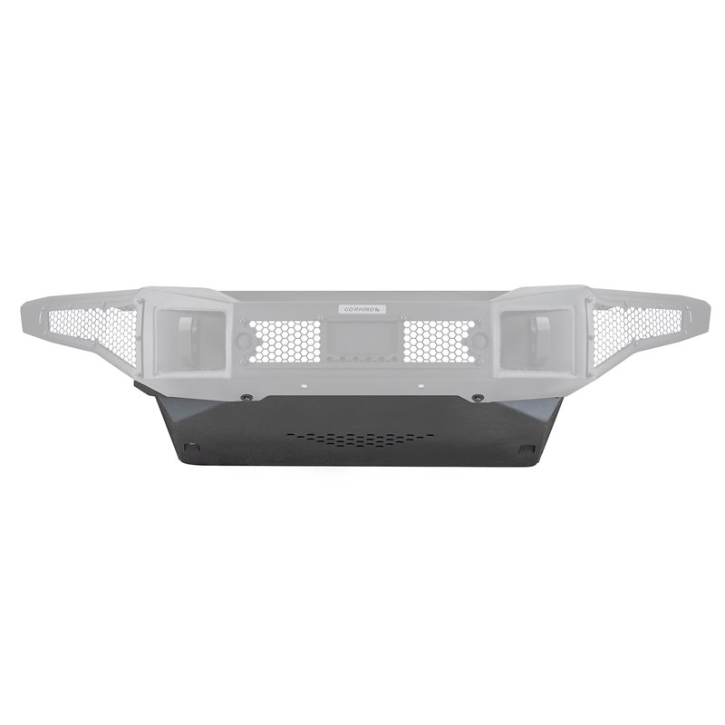 Go Rhino | 332120T - Rockline Front Bumper Lower Skid Plate For Ford Bronco - Textured Black - Bronco 2.3T / 2.7T 2021