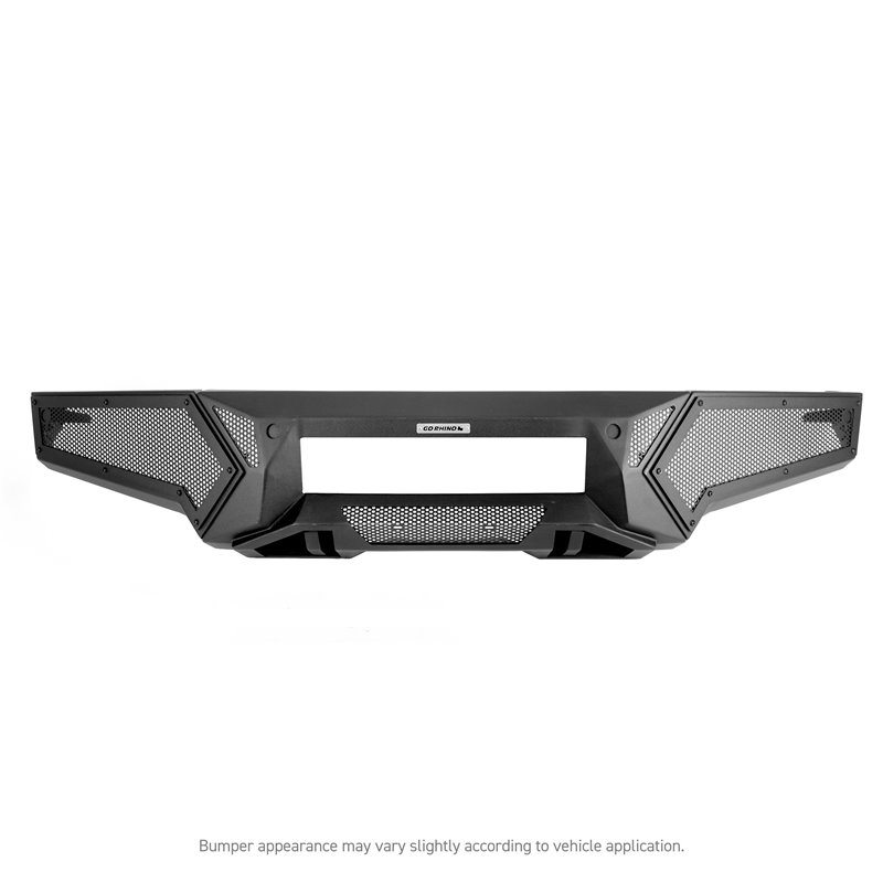 Go Rhino | 34130T - Element Front Bumper with Fixed Light Bar Mount - Textured Black - Ram 1500 3.0L / 3.6L / 5.7L 2019