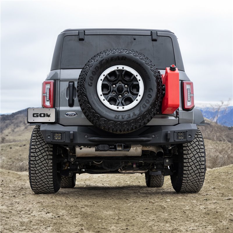 Go Rhino | 371200T - Rockline Rear Full Width Bumper for Ford Bronco - Textured Black - Bronco 2.3T / 2.7T 2021