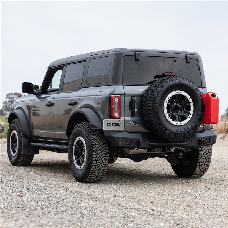 Go Rhino | 371200T - Rockline Rear Full Width Bumper for Ford Bronco - Textured Black - Bronco 2.3T / 2.7T 2021