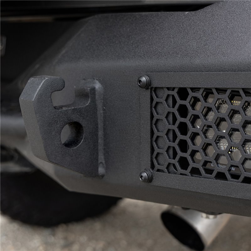 Go Rhino | 371200T - Rockline Rear Full Width Bumper for Ford Bronco - Textured Black - Bronco 2.3T / 2.7T 2021
