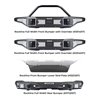 Go Rhino | 371200T - Rockline Rear Full Width Bumper for Ford Bronco - Textured Black - Bronco 2.3T / 2.7T 2021